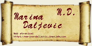 Marina Daljević vizit kartica